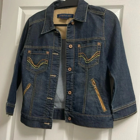 Jeanstar Y2K Vintage Embroidered Jacket in Like New Condition Size Medium. - Picture 1 of 7